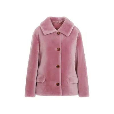 Prada Begonia Pink Mutton Leather Jacket