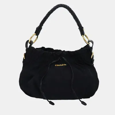 Pre-owned Prada Black Tessuto Shoulder Bag