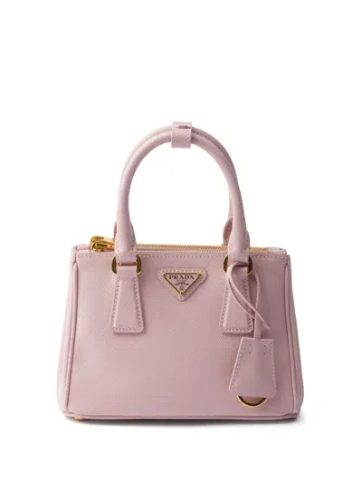 Prada Galleria Saffiano Leather Mini Bag In Pink