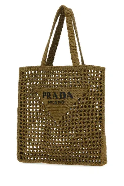 Prada Handbags. In Green