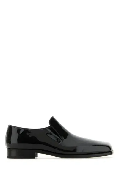 Prada Man Black Leather Slip Ons