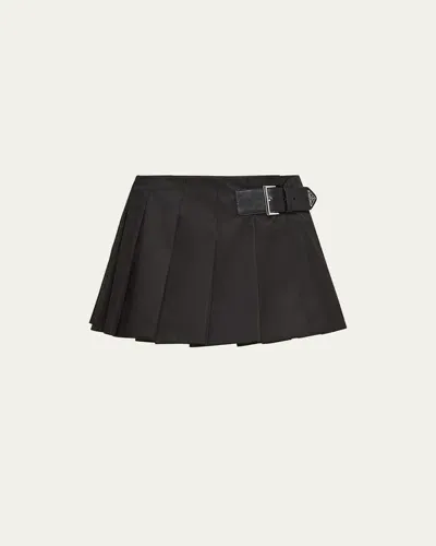 Prada Pleated Mini Skirt In Black