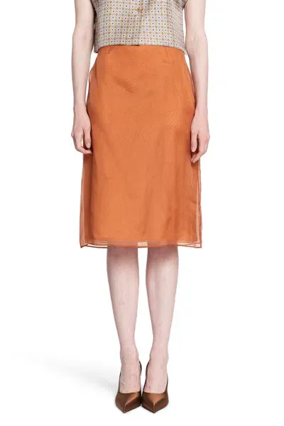 Prada Woman Orange Skirts