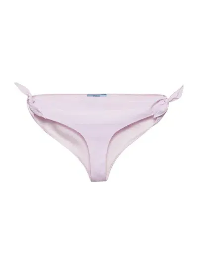 Prada Poplin Bikini Bottom In Pink