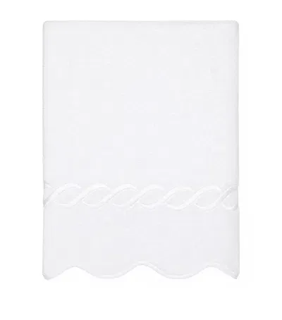 Pratesi Cotton Treccia Hand Towel In White