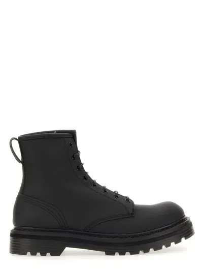 Premiata Leather Boot In Black