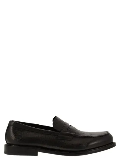 Premiata Leather Loafer In Black