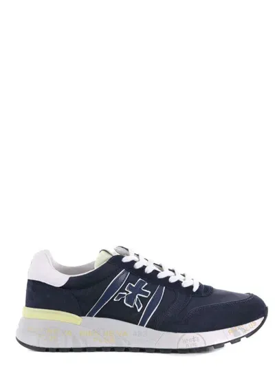 Premiata Sneakers In Suede And Nylon In Blue