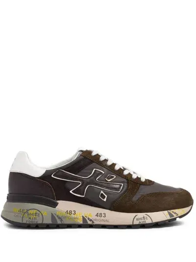 Premiata Mick Low-top Panelled Sneakers In Green