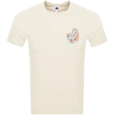 Pretty Green Ashbrook Paisley T Shirt Beige