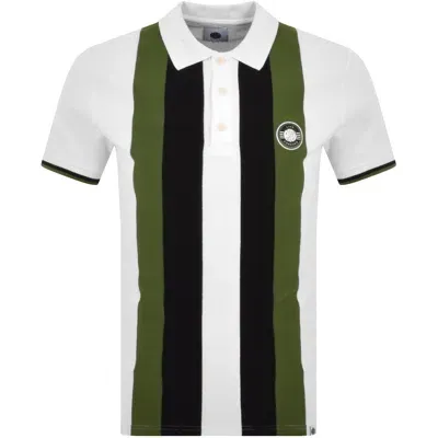 Pretty Green Stripe Polo T Shirt White