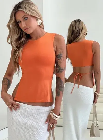 Princess Polly Uzo Top In Orange