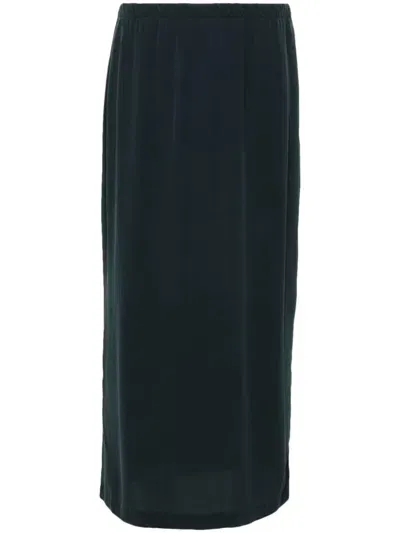 Private 0204 Silk Midi Skirt In Blue