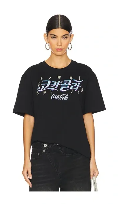 Private Policy Silver Charm T-shirt In Black