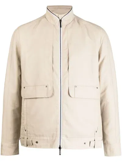 Private Stock The Bureau Stand-up Collar Jacket In Brown