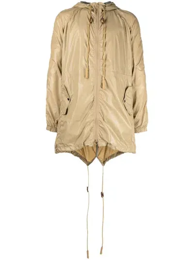 Private Stock The Demarchelier Drawstring-hood Jacket In Brown