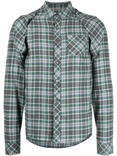 Private Stock The Emile Check-print Shirt In Green