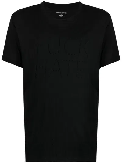 Private Stock The Haine Cotton T-shirt In Black