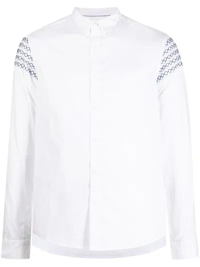 Private Stock The Romain Embroidered-design Shirt In White