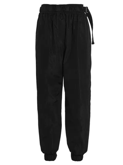 Proenza Schouler Side Buckled Elastic Waist Pants In Black