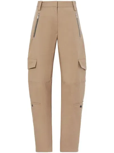 Proenza Schouler Stretch-cotton Suiting Cargo Pants In Khaki