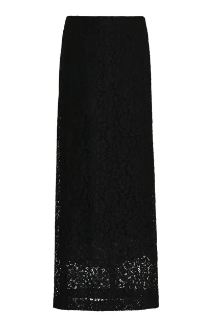 Proenza Schouler Jasmine Stretch-lace Maxi Skirt In Black