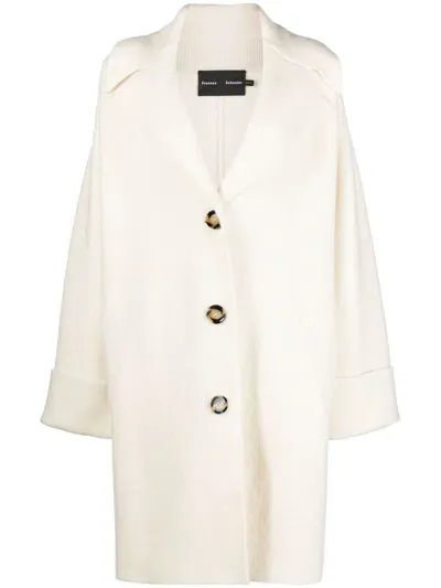 Proenza Schouler Neutral Ruth Single-breasted Coat In White