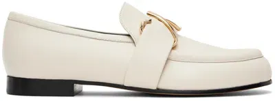 Proenza Schouler Logo-plaque Leather Loafers In White