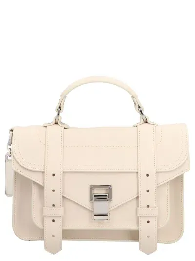 Proenza Schouler Ps1 Tiny Strapped Shoulder Bag In White