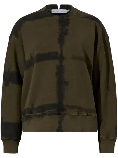 Proenza Schouler White Label Tie-dye Print Cotton Sweatshirt In Green