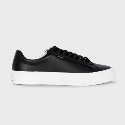 Ps By Paul Smith Black Leather 'amos' Trainers