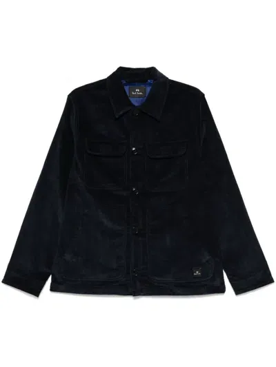 Ps By Paul Smith Corduroy Jacket In Blue