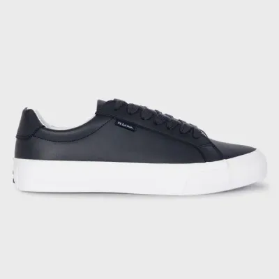 Ps By Paul Smith Dark Navy Leather 'amos' Trainers Blue