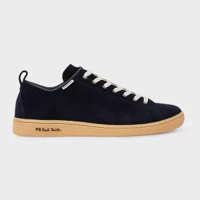 Ps By Paul Smith Dark Navy Suede 'miyata' Trainers Blue