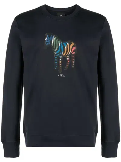 Ps By Paul Smith Logo-print Sweatshirt In Black