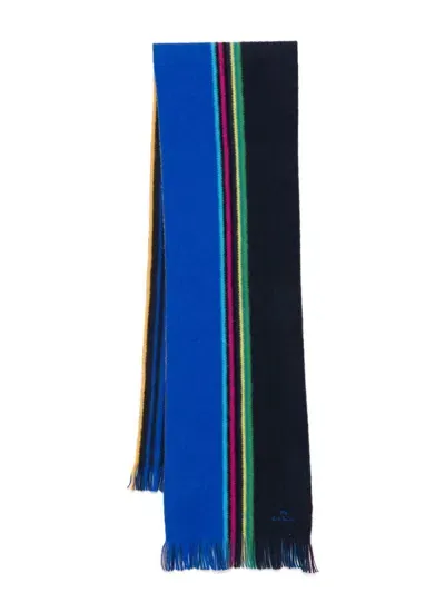 Ps By Paul Smith Mens Scarf Ps Reversible In Blue