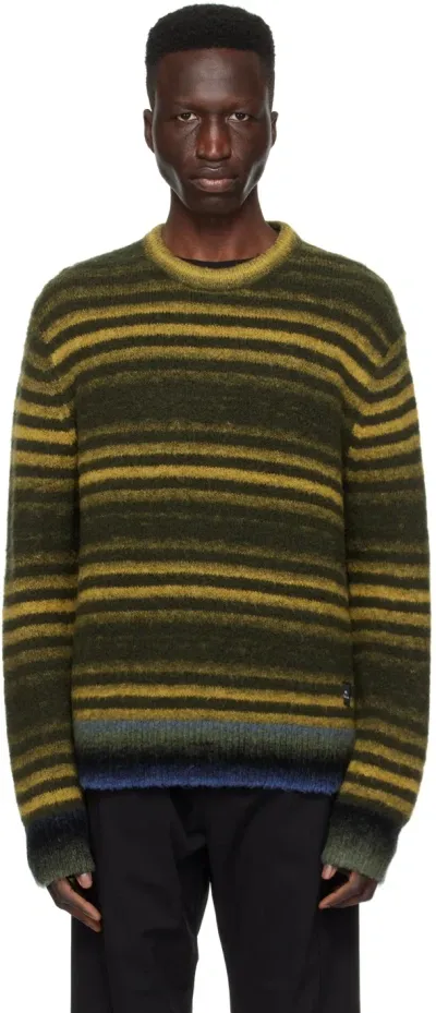 Ps By Paul Smith Multicolor Stripe Sweater In 38 Greens