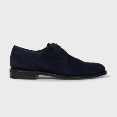 Ps By Paul Smith Navy Suede 'bayard' Derby Shoes Blue