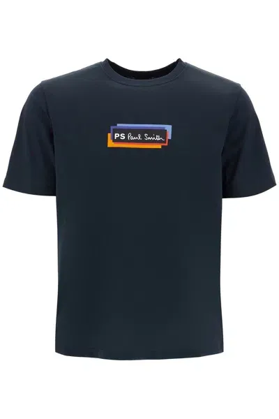 Ps By Paul Smith Ps Paul Smith T Shirt With Logo Print In Blue