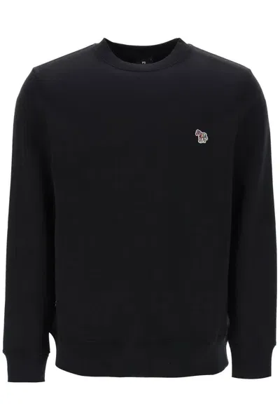 Ps By Paul Smith Ps Paul Smith Zebra Logo Embroidered Sweatshirt In Black