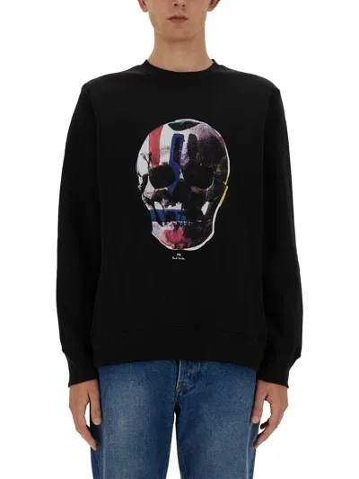 Ps By Paul Smith Ps Paul Smith Skull Cotton Sweatshirt In Black