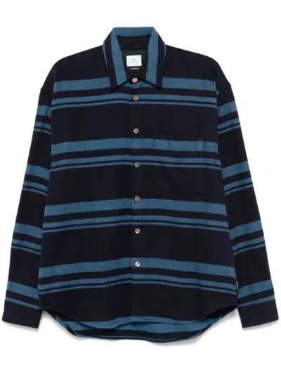 Ps By Paul Smith Cotton Shirt In Blue