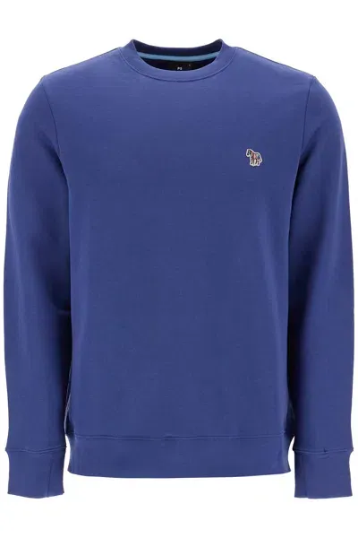 Ps By Paul Smith Zebra Patch Crewneck Sweatshirt In Purple