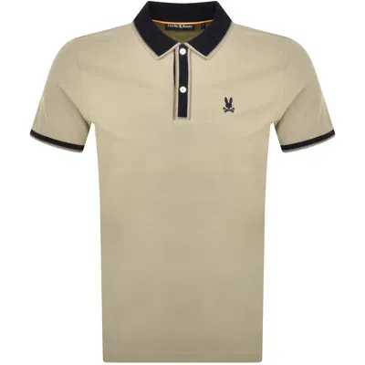 Psycho Bunny Kent Polo T Shirt Beige In Pattern