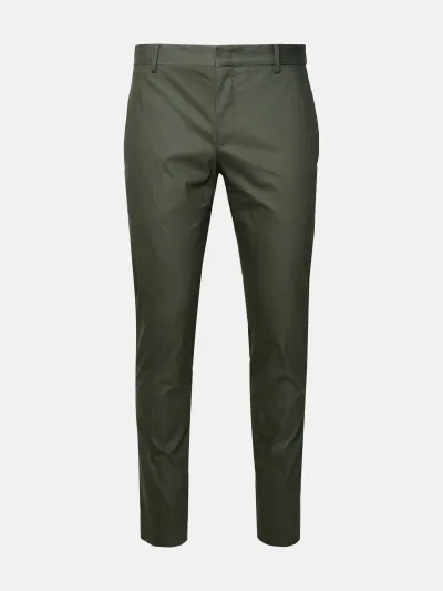 Pt Torino Green Cotton Blend Pants