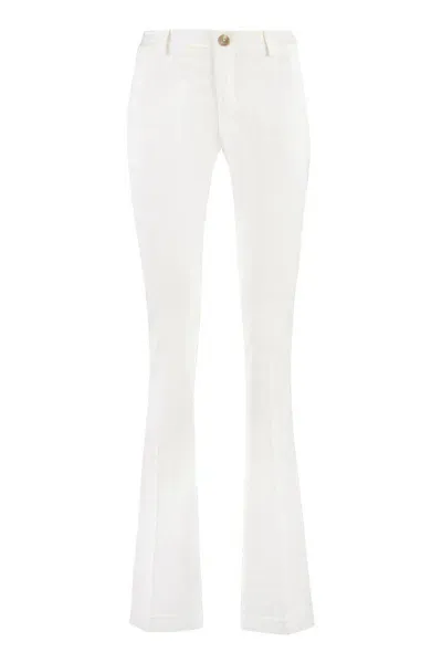 Pt01 Elsa Viscose Trousers In White