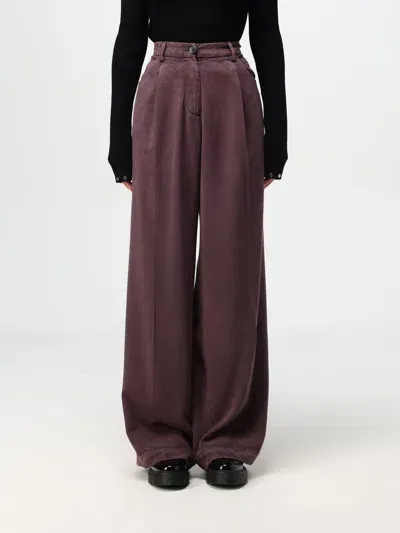 Pt01 Pants  Woman Color Plum In Pflaume