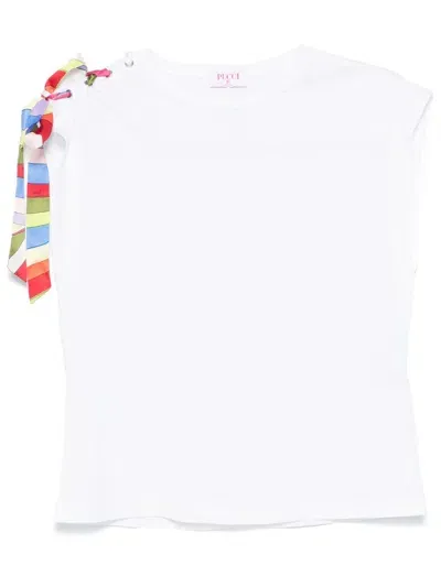 Pucci Cotton Tank Top In White