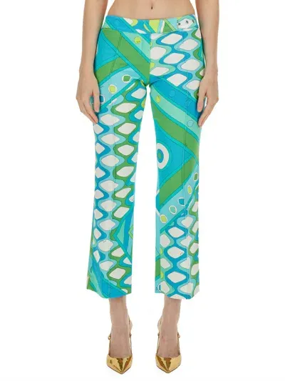 Pucci Dpp-pants In Gabardine In Multicolour