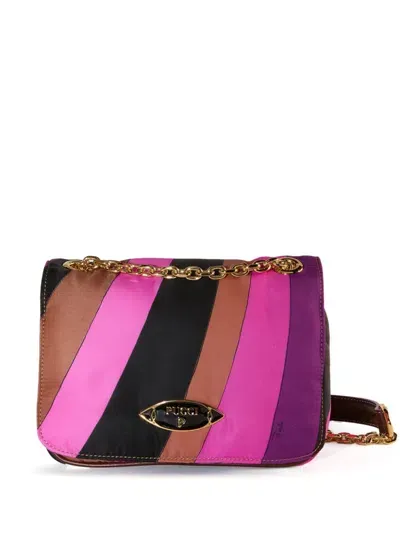 Pucci Graphic-print Crossbody Bag In Pink